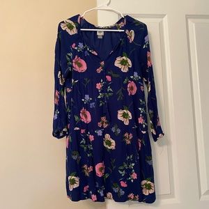Floral tie front dress